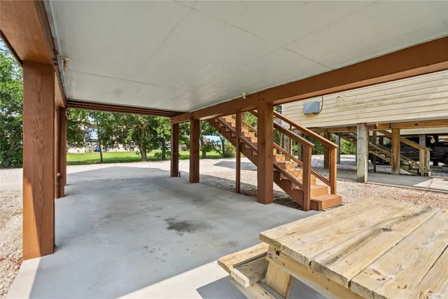 a view of outdoor space with seating