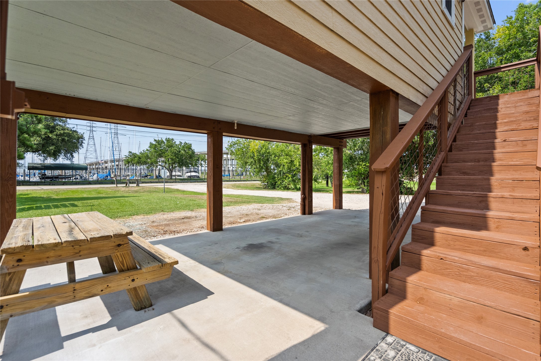 120 Grove Road, Unit 4 Kemah, TX 77565 - Photo 9 of 20 a view of outdoor space with seating
