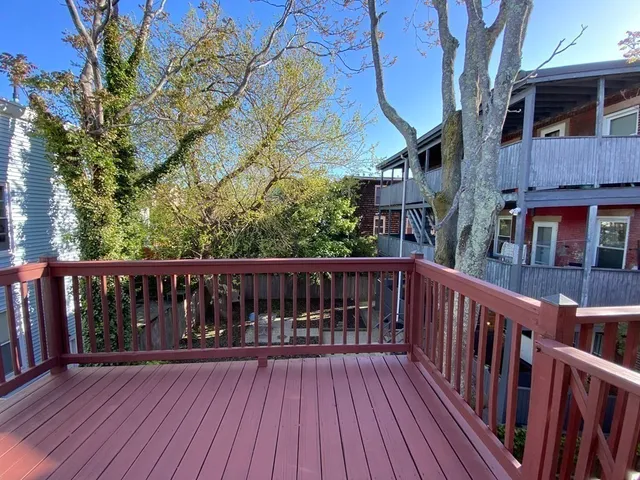 a view of wooden deck