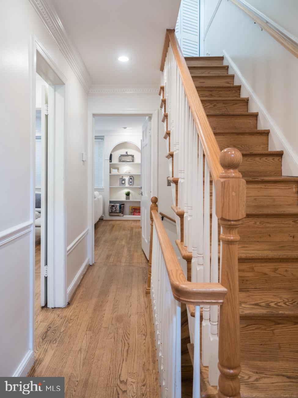 3424 O Street Northwest Washington, DC 20007 - Photo 7 of 29 a view of entryway and hall with wooden floor