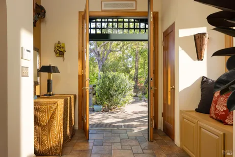 a view of a entryway door of the house