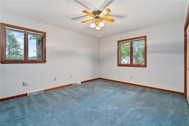 an empty room with a window