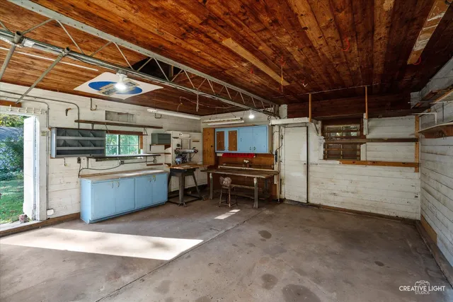 a view of backyard with green space