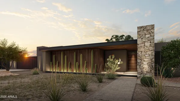 a front view of a house