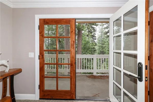 a living room with a fireplace