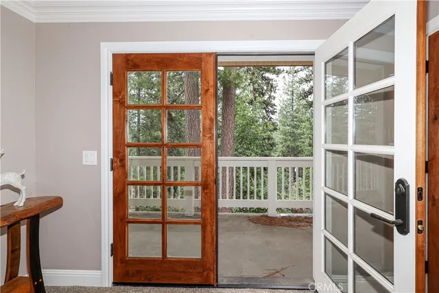 a living room with a fireplace