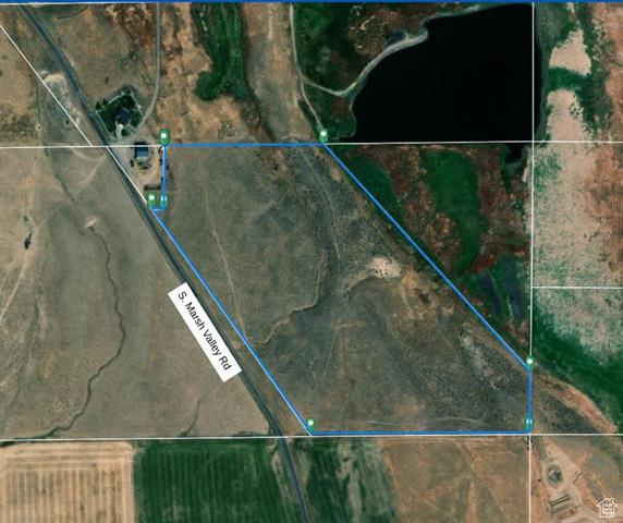 22000 South Marsh Valley Road Downey, ID 83234 - Photo 1 of 8 Aerial view of property's location with property parcel outlined