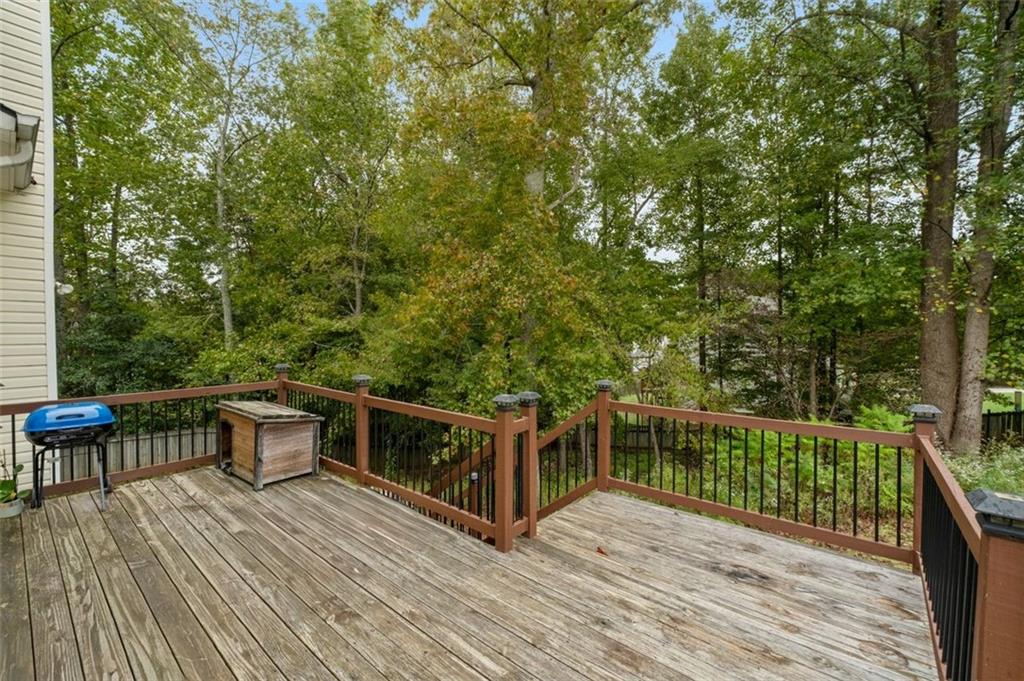 19 Creekside View Hiram, GA 30141 - Photo 36 of 46 a view of a dinning table and chairs in the balcony