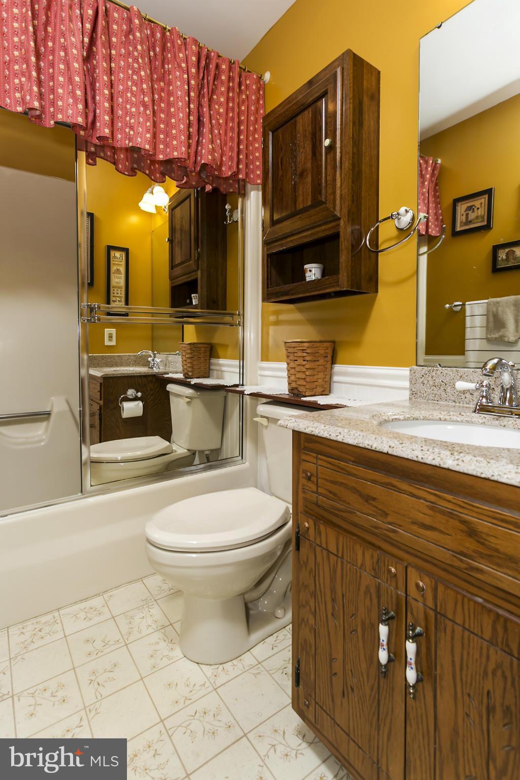 10009 German Road Ellicott City, MD 21042 - Photo 14 of 27 a bathroom with a sink a toilet and mirror