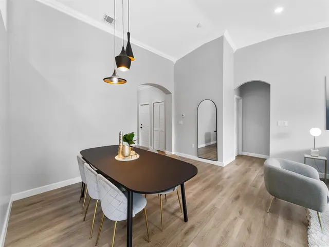 a workspace with furniture and window