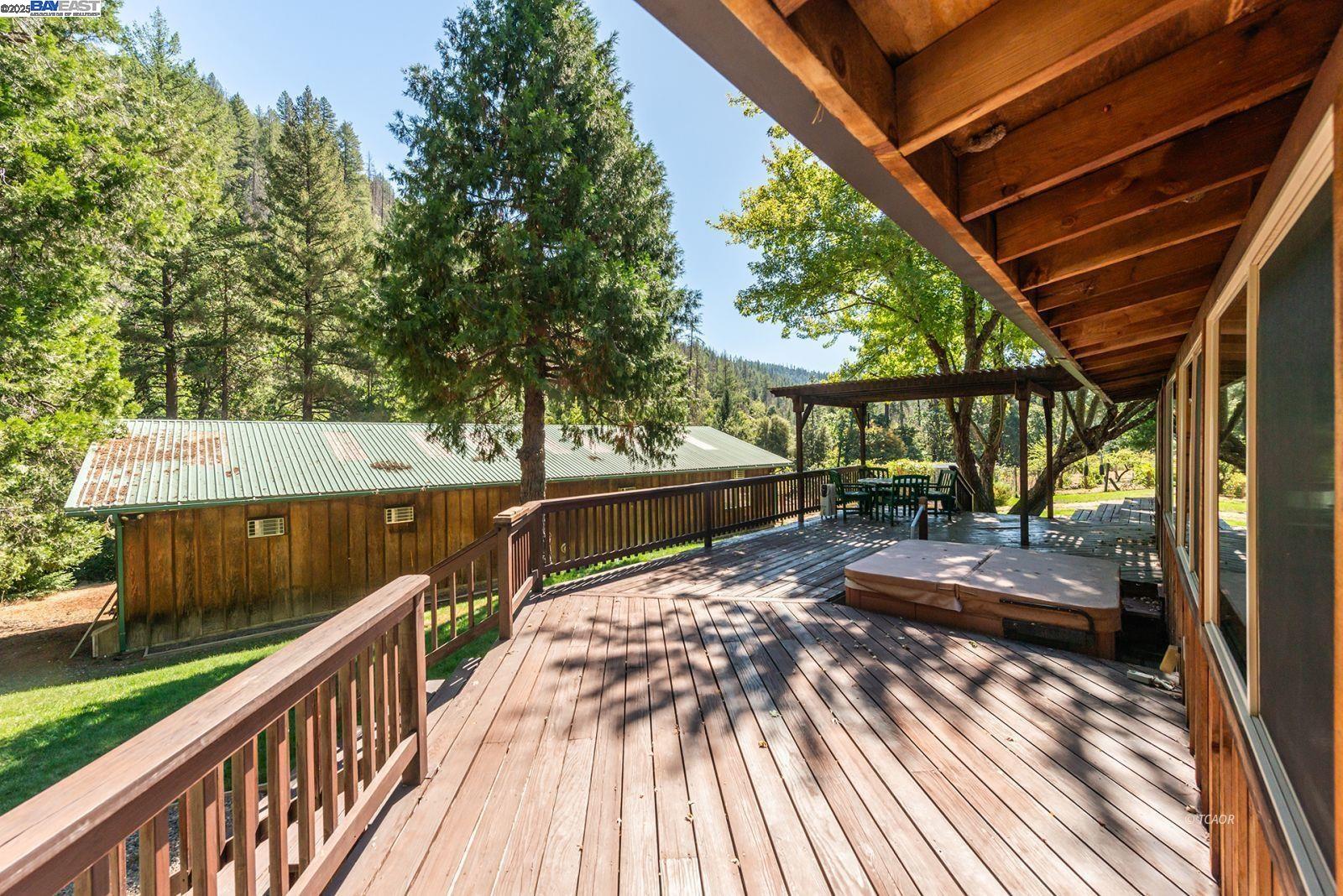 4481 Rush Creek Road Lewiston, CA 96052 - Photo 35 of 50 a view of a balcony with wooden floor