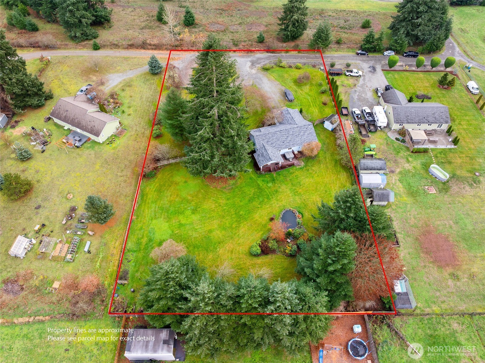 18207 Keona Lane Southwest Rochester, WA 98579 - Photo 32 of 35 an aerial view of residential house with outdoor space