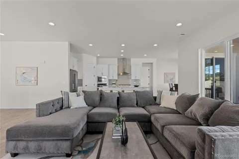 a living room with furniture and a couch