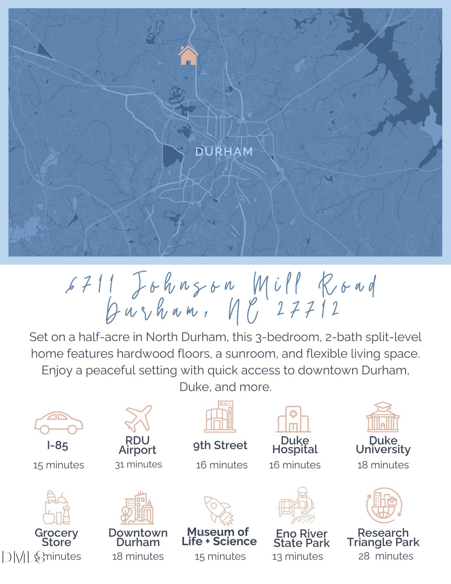 6711 Johnson Mill Road Durham, NC 27712 - Photo 28 of 32 6711 Johnson Mill Map