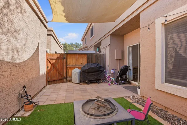 a view of outdoor seating space