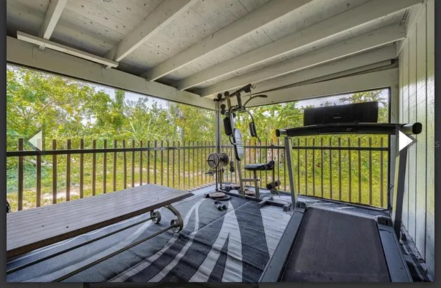 a view of outdoor space with seating