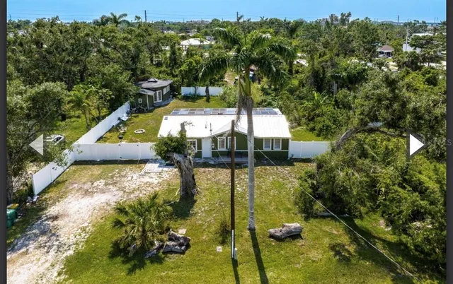 a view of a small yard