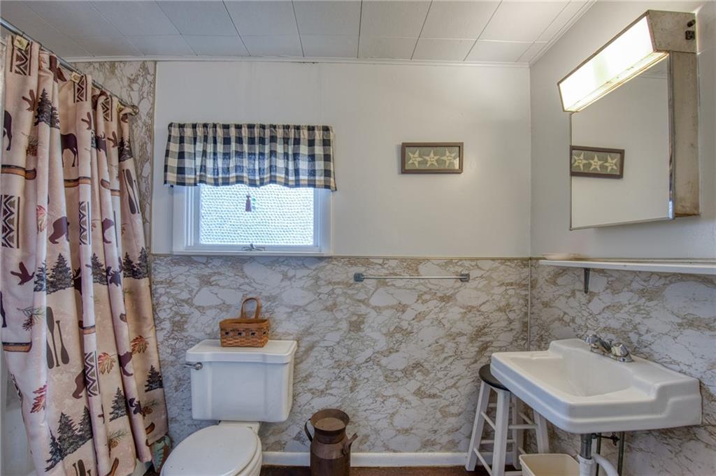 251 Town Road Dayton, PA 16222 - Photo 19 of 44 a bathroom with a sink a toilet and a mirror