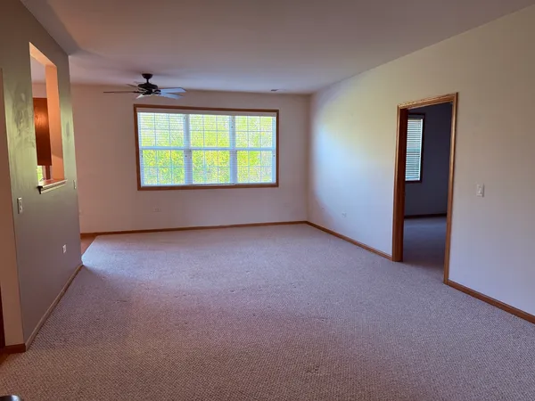 an empty room with a window