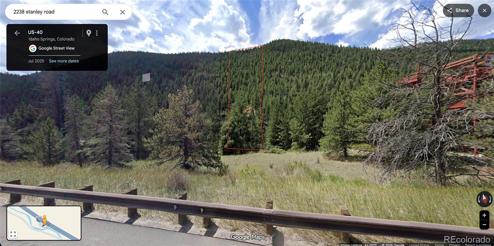 2238 Stanley Road Dumont, CO 80436 - Photo 19 of 20 a view of a yard with a bench and trees