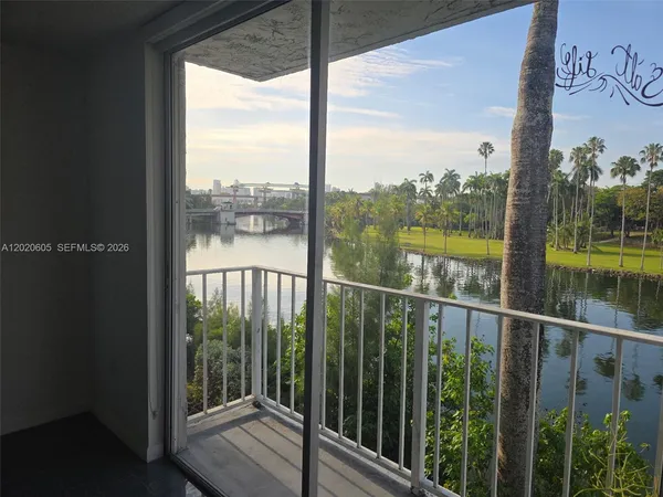 a view of a glass door with a from balcony