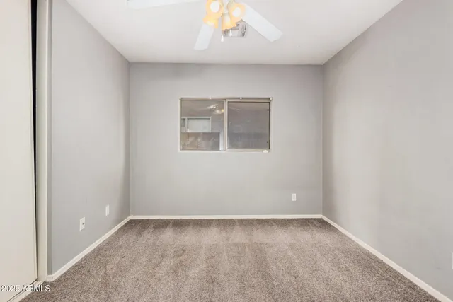 an empty room with a window