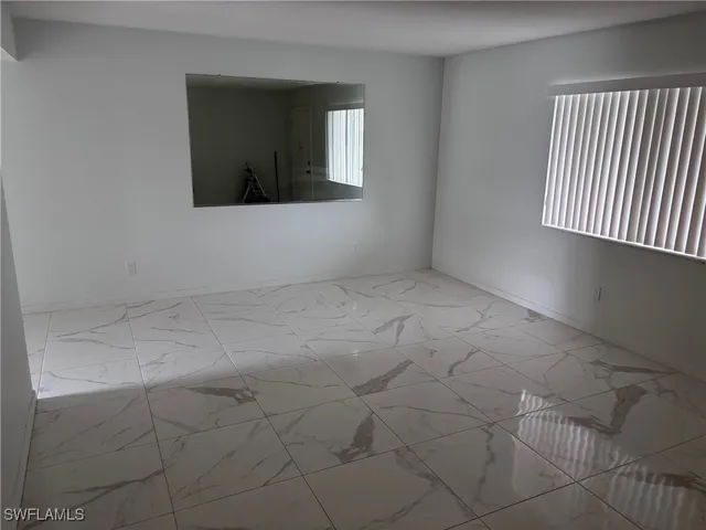 an empty room with closet