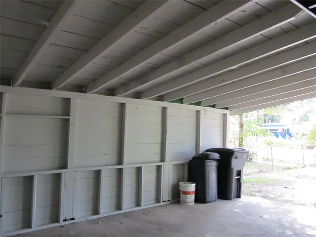 a view of a storage room