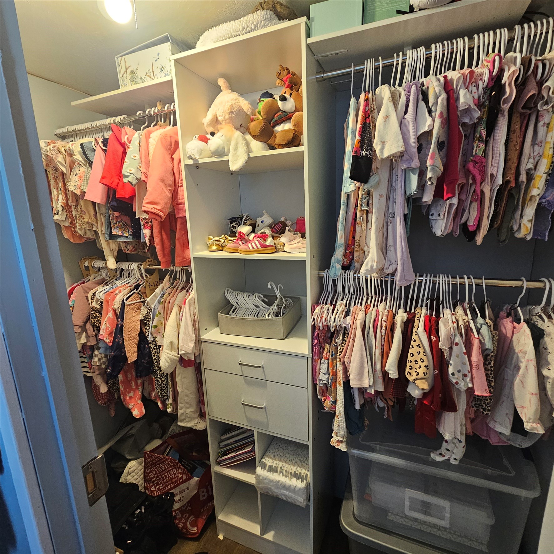 139 Malcom Street Ames, TX 77575 - Photo 16 of 26 a view of walk in closet with clothes and shoes