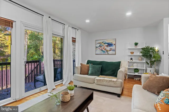 a balcony with wooden floor