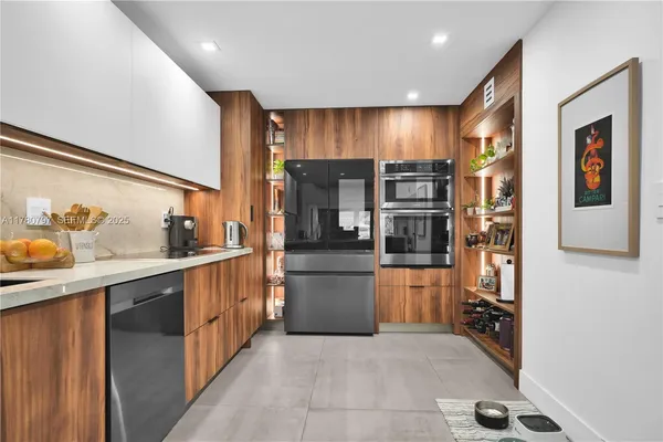 a view of kitchen with furniture and window