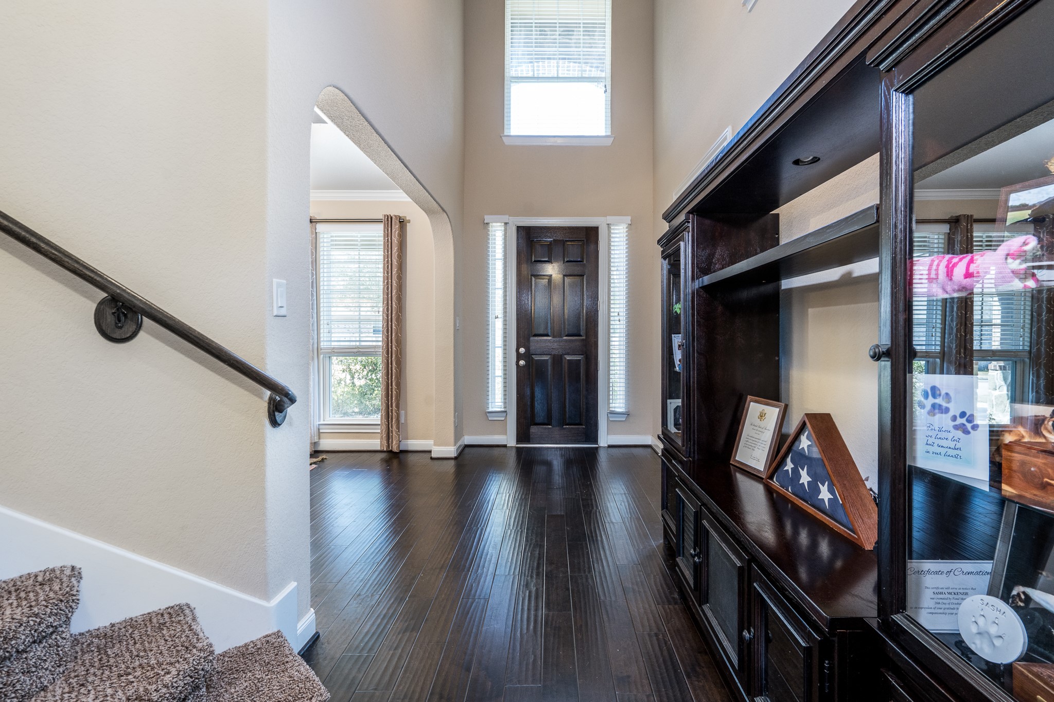 6231 Warwick Garden Lane Spring, TX 77379 - Photo 20 of 50 a view of an entryway with wooden floor and stairs