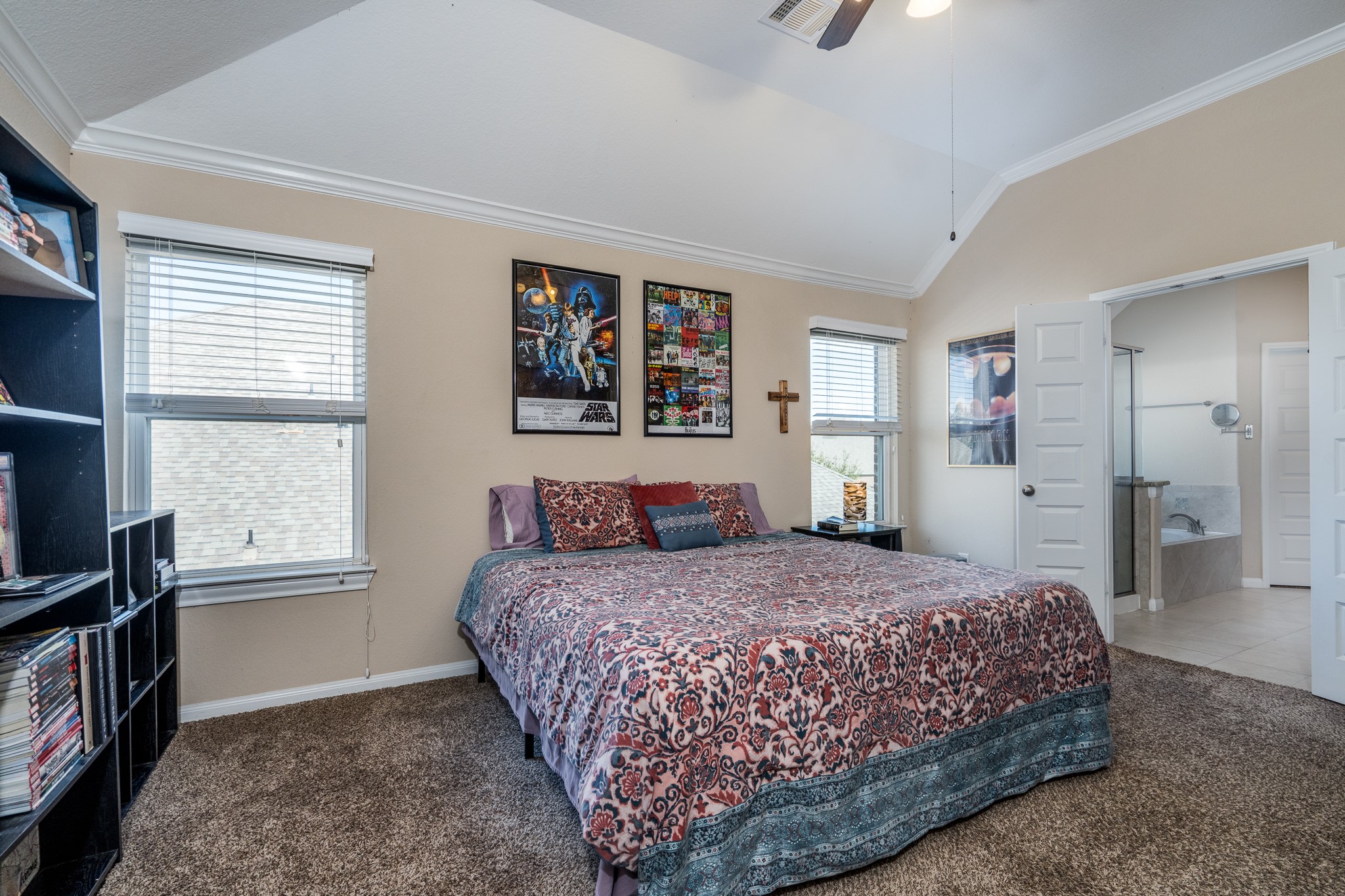 6231 Warwick Garden Lane Spring, TX 77379 - Photo 28 of 50 a bedroom with a large bed and a window