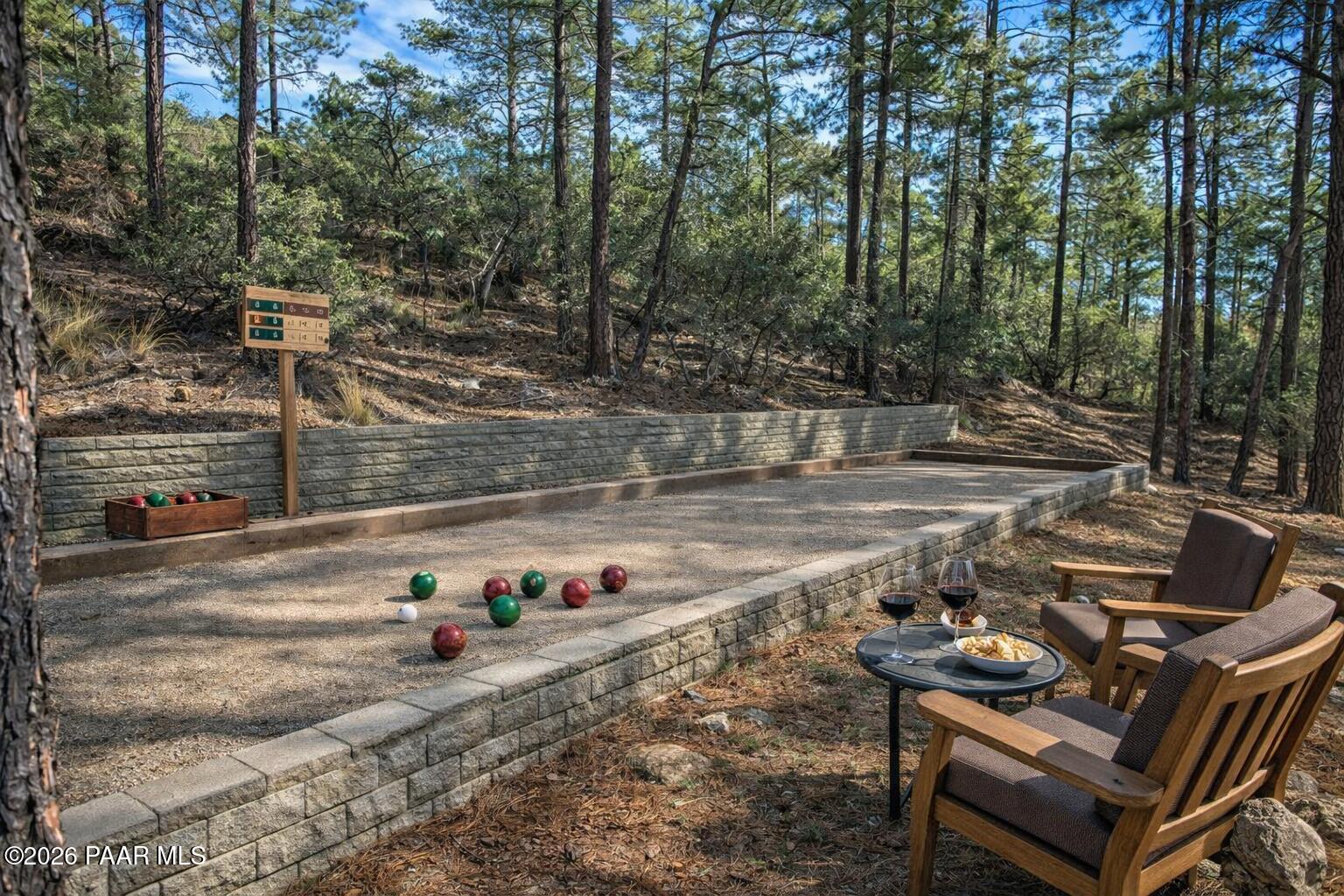 835 Happy Valley Road Prescott, AZ 86305 - Photo 48 of 48 a view of a backyard with table and chairs