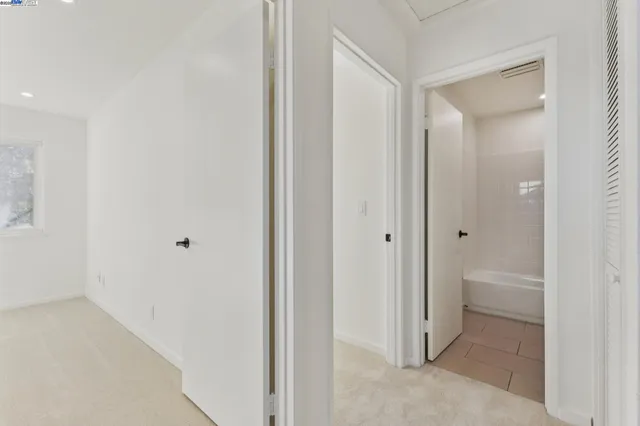 a view of a backyard with a small pool