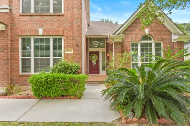 a front view of a house having yard