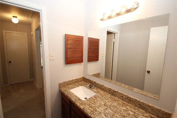 a view of a bathroom from a bathroom