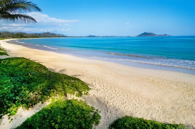 a view of an ocean and beach