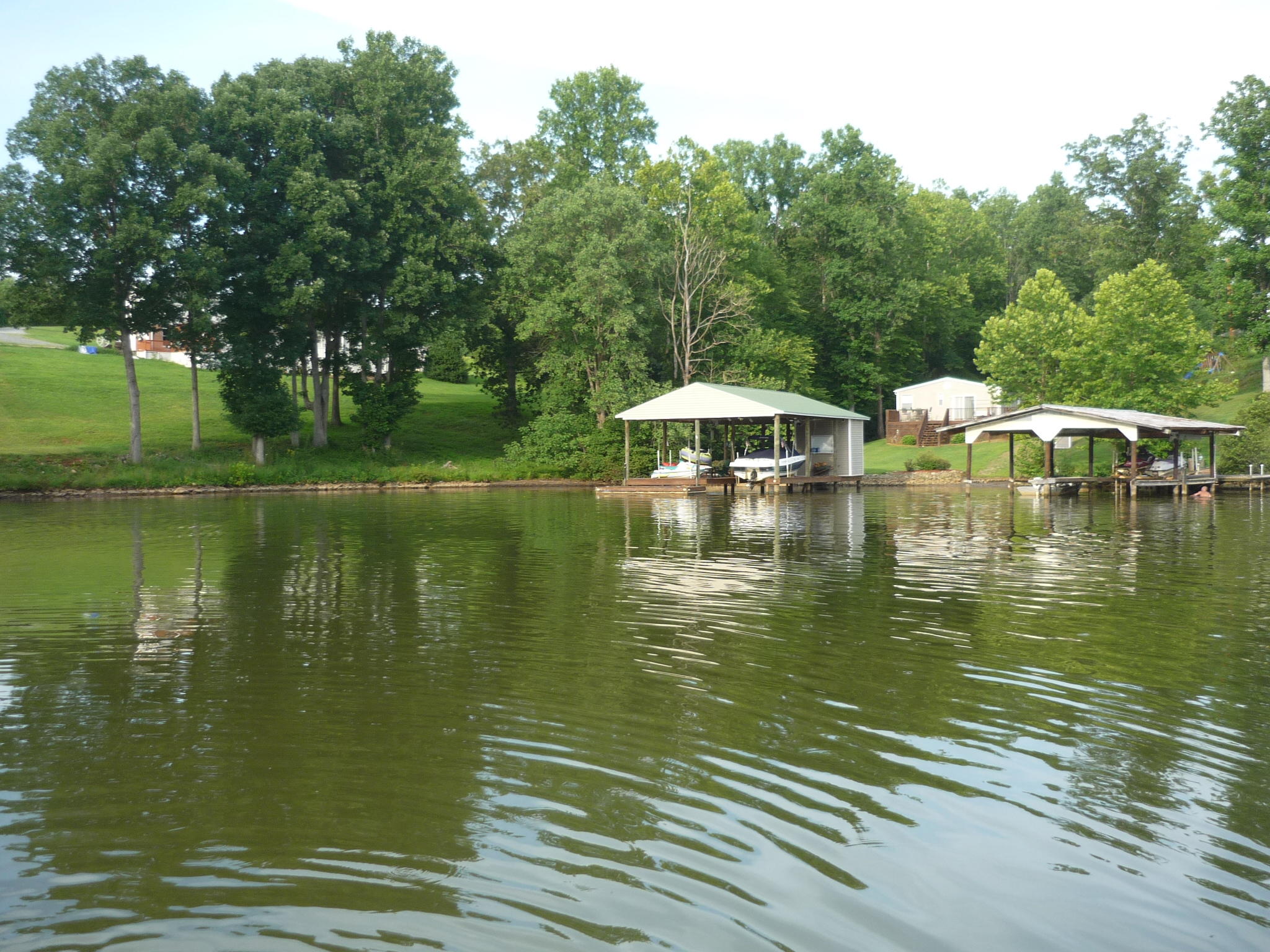 Dock and water with lot next door long v