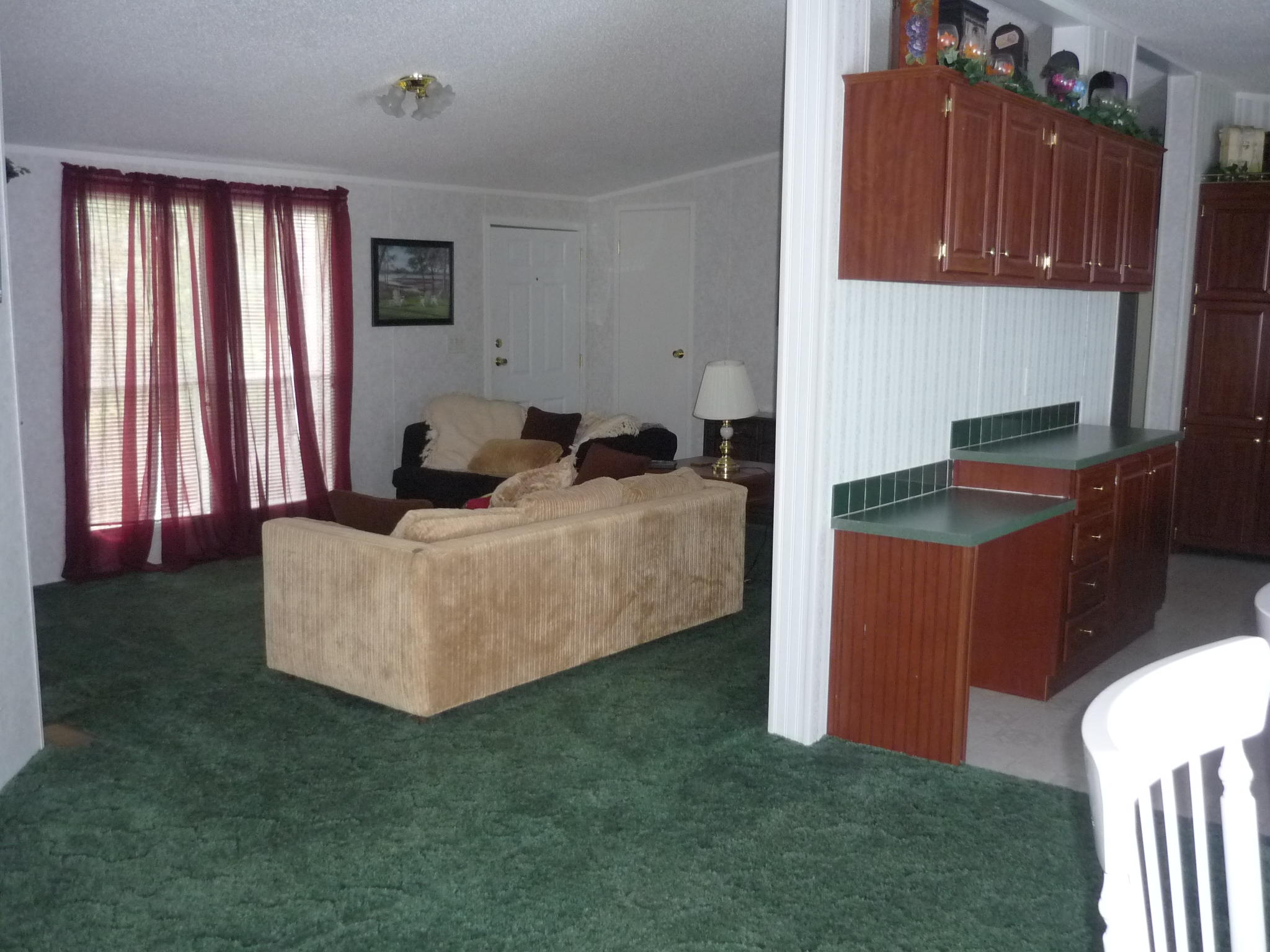 Living room to kitchen is open space