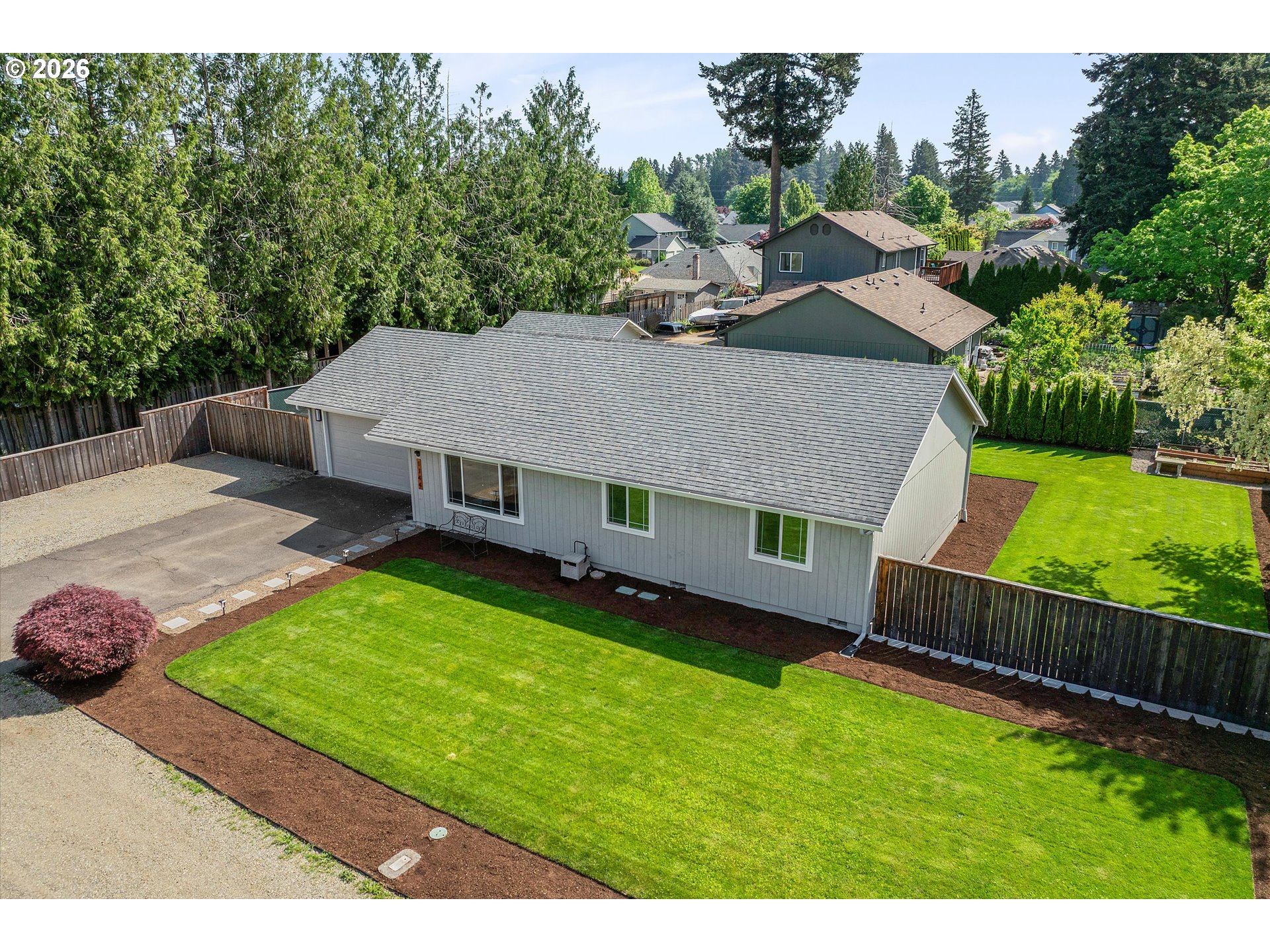 1144 North Pine Street Canby, OR 97013 - Photo 39 of 41 a aerial view of a house with a yard