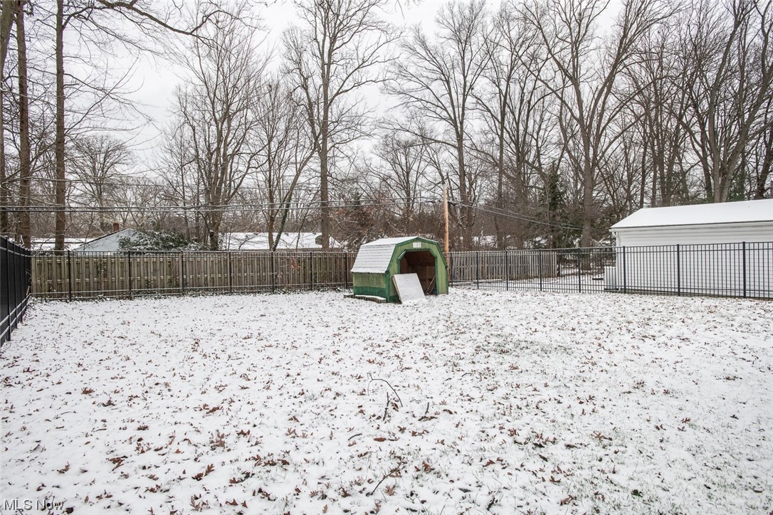 208 Greenvale Road Cleveland, OH 44121 - Photo 33 of 33 View of snowy yard
