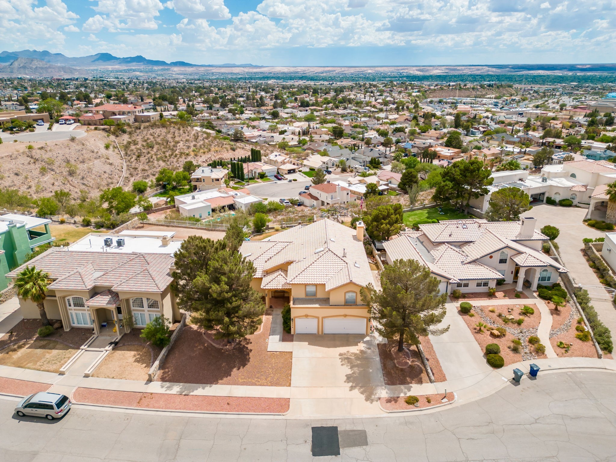 6574 Eagle Ridge Drive El Paso, TX 79912 - Photo 48 of 50 an aerial view of residential houses with outdoor space