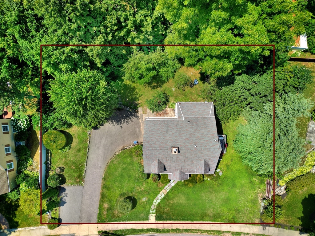 27 Ledyard Road Winchester, MA 01890 - Photo 34 of 38 an aerial view of a house with a yard