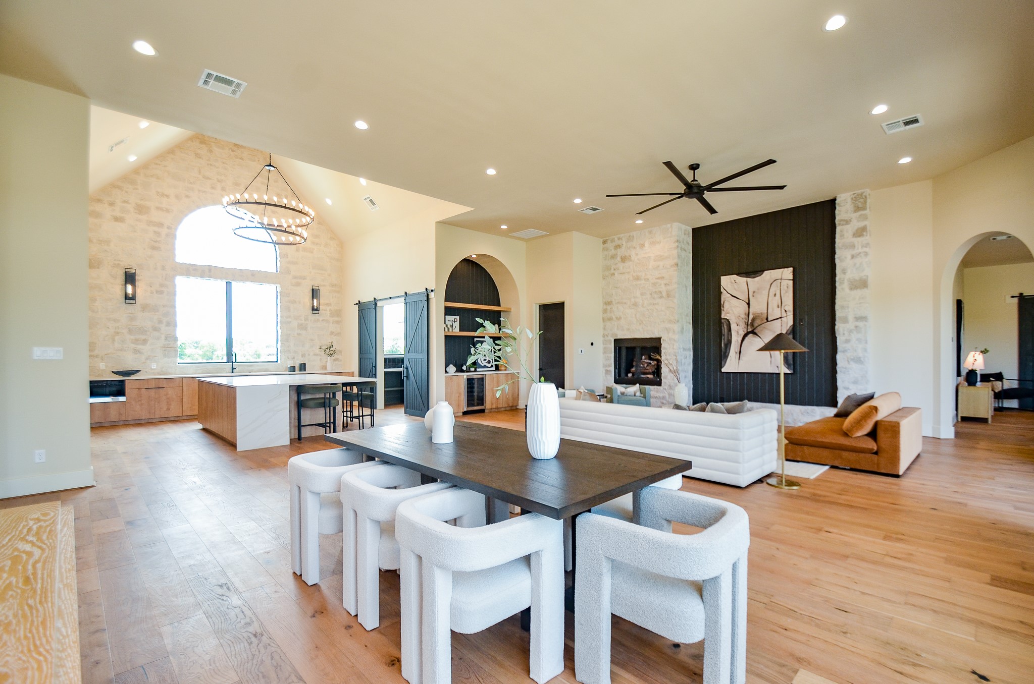 20218 Tealpointe Ridge Lane Tomball, TX 77377 - Photo 45 of 50 a view of a dining room with furniture wooden floor and chandelier
