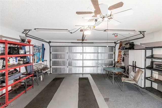 a view of a room with lots of shelves