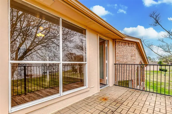 a view of a balcony