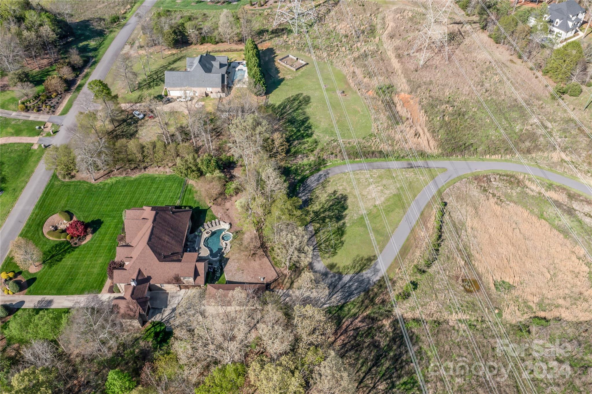 736 Cooks Cove Ridge Clover, SC 29710 - Photo 38 of 40 an aerial view of a house with a yard and lake view