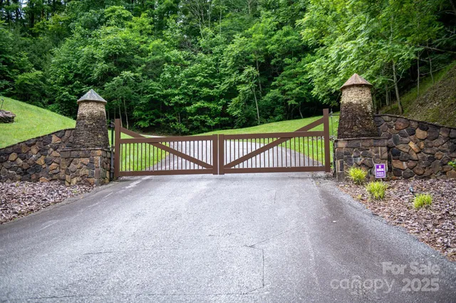 a view of a door and a wooden bench