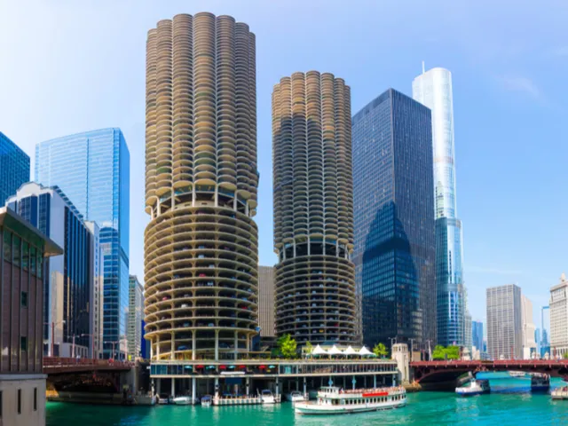 a view of a large building